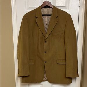 Andrew Fezza Fusion Blazer Suede Camel Tan Soft